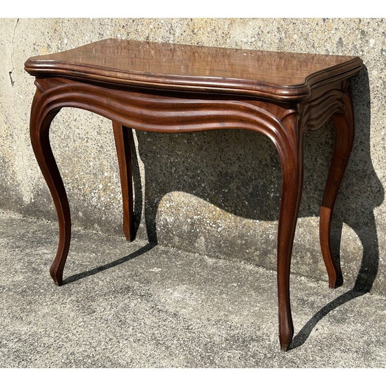 Image 1 of Vintage mahogany wood game table