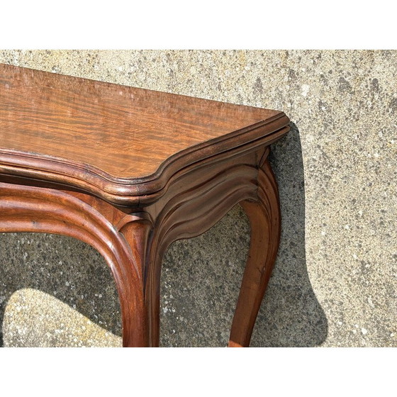 Image 1 of Vintage mahogany wood game table