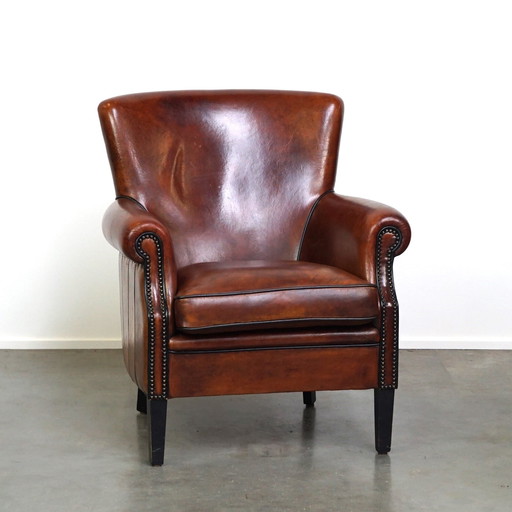 Sheep leather armchair/ armchair