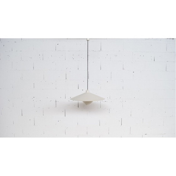 Image 1 of Vintage counterweighted ceiling light in lacquered steel by Florence Knoll for Knoll International, 1968