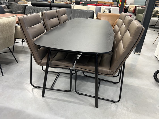 Image 1 of Jess Design Vain Dining Room Table Black