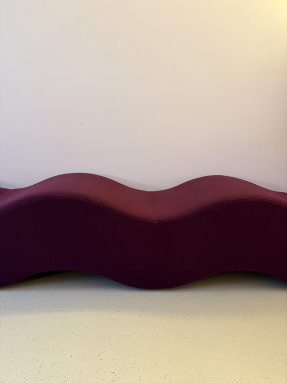 Image 1 of Wave Sofa In Aubergine Coloured Fabric