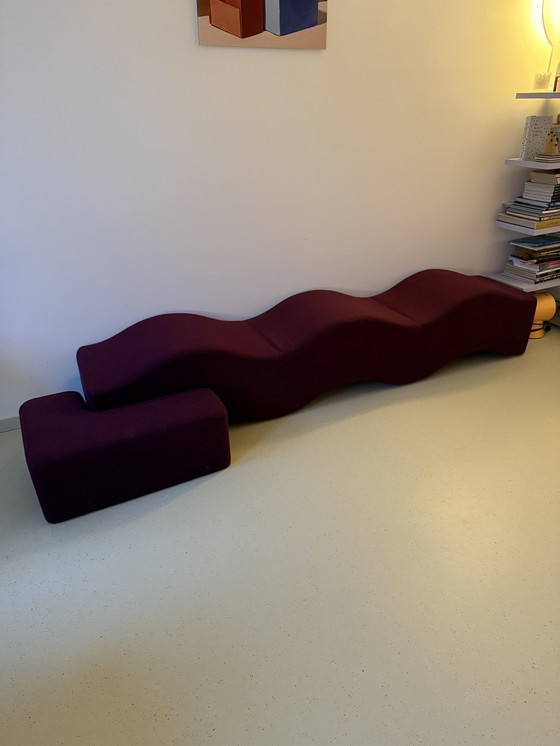 Image 1 of Wave Sofa In Aubergine Coloured Fabric