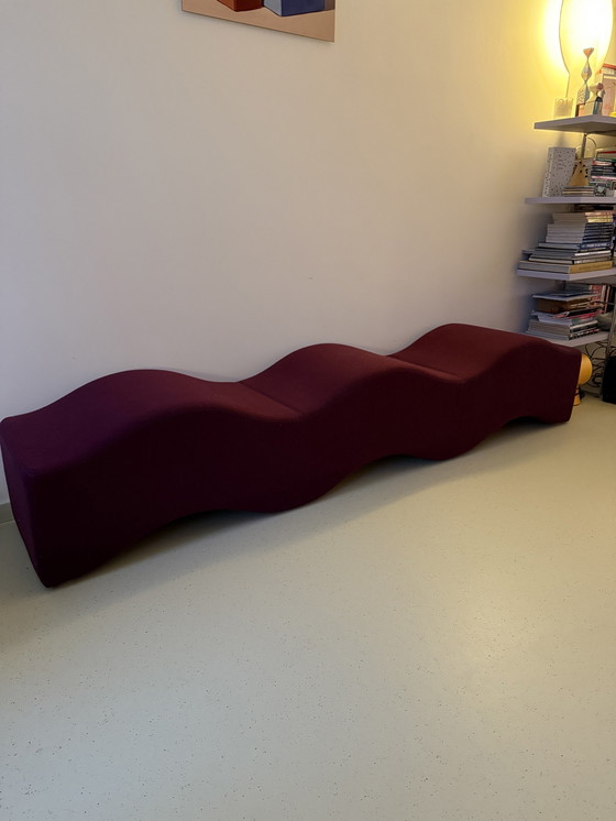 Image 1 of Wave Sofa In Aubergine Coloured Fabric