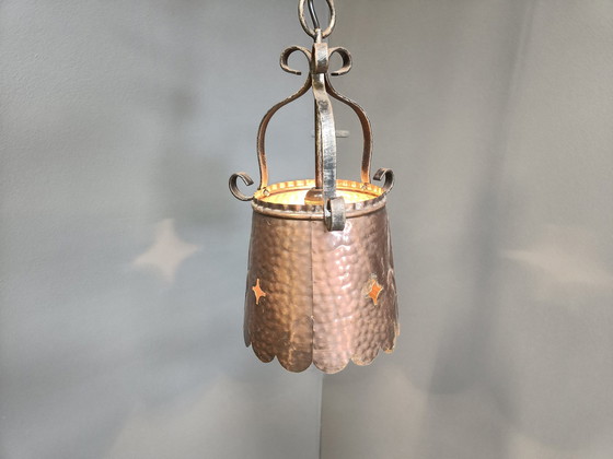 Image 1 of Brutalist Copper Pendant Light, 1970S 