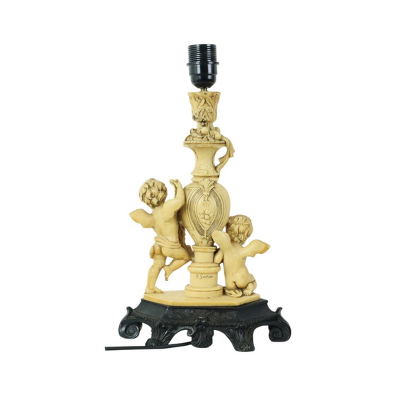 Image 1 of Italian Cherub Lamp A. Santini