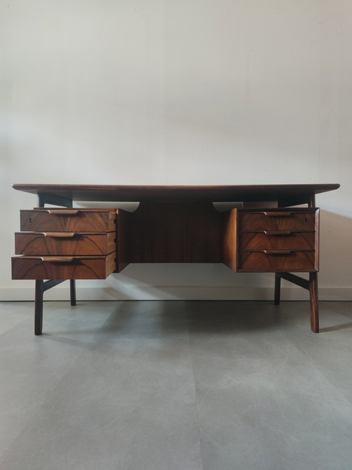 Vintage Danish desk by Gunni Omann, model 75