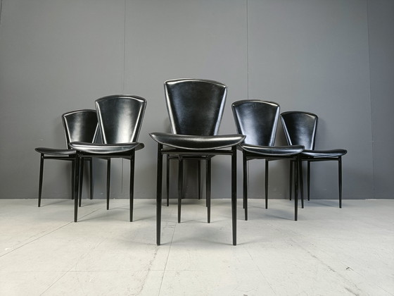 Image 1 of Set Of 6 Fasem Dining Chairs, 1980S