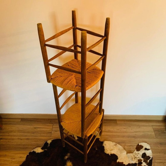 Image 1 of Coppia di sedie vintage in legno massello di paglia