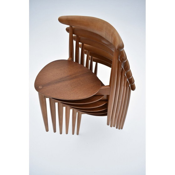 Image 1 of Vintage teak dining set by Hans Wegner Heart for Fritz Hansen, 1950