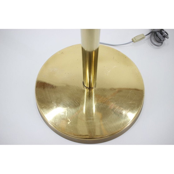 Image 1 of Vintage brass and glass floor lamp for Kamenicky Senov, Czechoslovakia