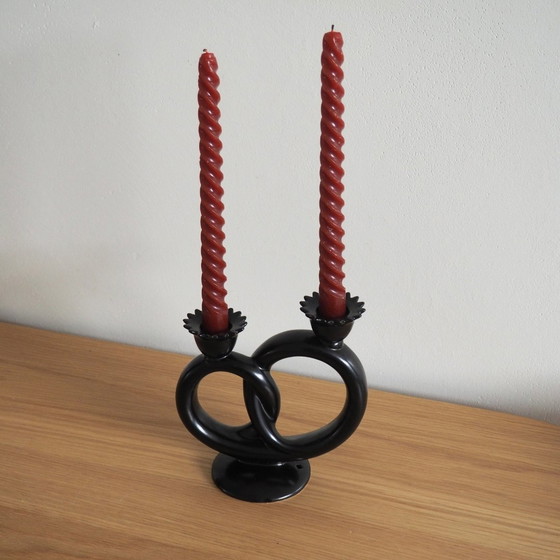 Image 1 of 1950S Villeroy & Boch Earthenware Candelabra 