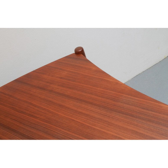 Image 1 of Vintage curved walnut coffee table, 1960