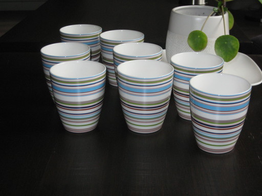 8X Iittala Beige Cup Origo