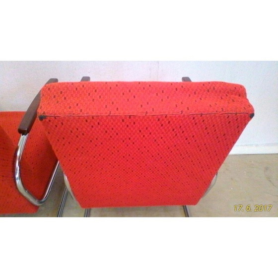 Image 1 of Vintage pair of chromed Bauhaus armchairs by Műcke & Meider for Thonet - 1930s