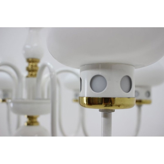 Image 1 of Lampadario bianco vintage di Lidokov, Cecoslovacchia, 1960