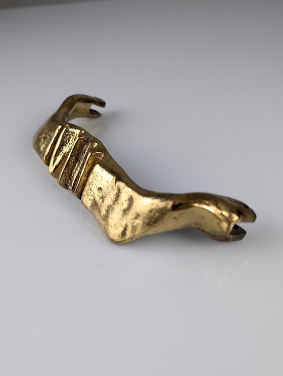 Image 1 of Brutalist Style Bronze Sculptural Handle, 1970S