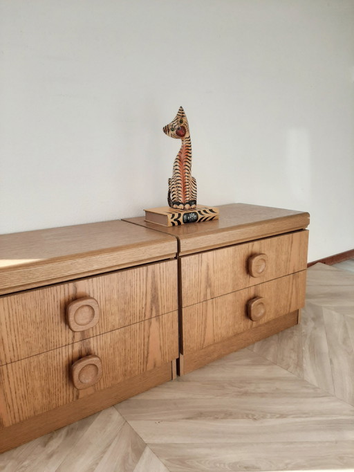 Set di 2 comodini vintage in stile danese