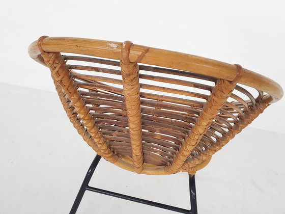 Image 1 of Rohe Noordwolde rattan lounge chair, The Netherlands 1950's