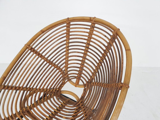 Image 1 of Rohe Noordwolde rattan lounge chair, The Netherlands 1950's