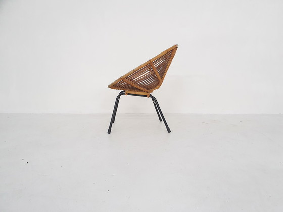 Image 1 of Rohe Noordwolde rattan lounge chair, The Netherlands 1950's