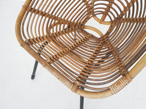 Image 1 of Rohe Noordwolde rattan lounge chair, The Netherlands 1950's