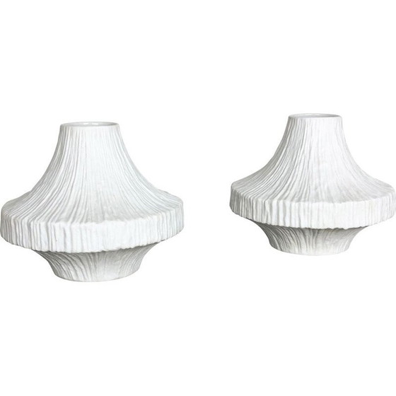 Image 1 of Coppia di vasi in porcellana vintage di Heinrich Selb, Germania, anni '70