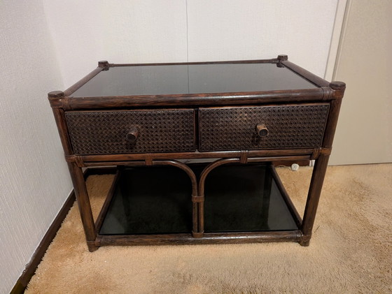Image 1 of Vintage Rattan Dressing Table