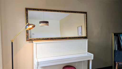 Large Vintage Panoramic Bevelled Mirror