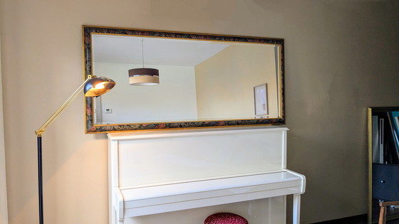 Image 1 of Large Vintage Panoramic Bevelled Mirror
