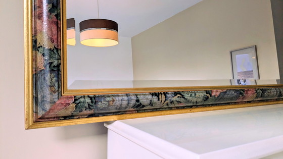 Image 1 of Large Vintage Panoramic Bevelled Mirror