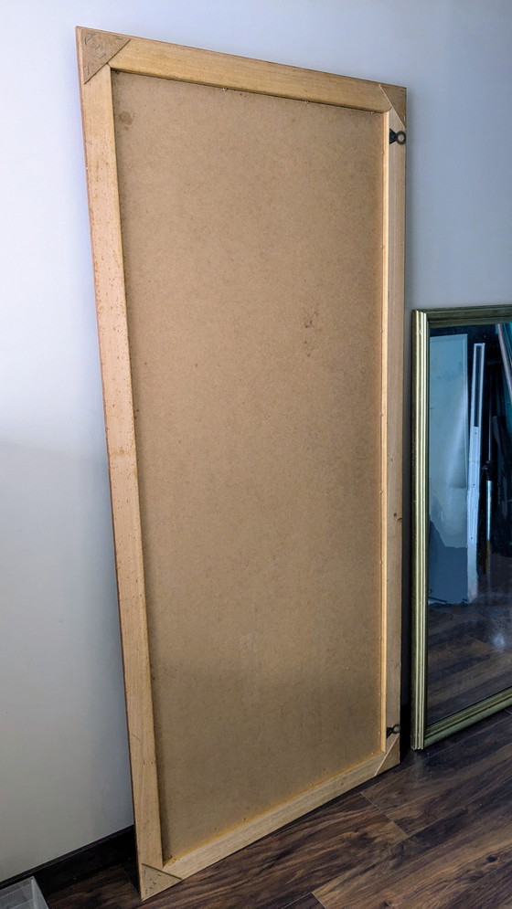 Image 1 of Large Vintage Panoramic Bevelled Mirror