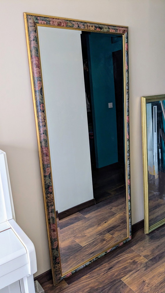 Image 1 of Large Vintage Panoramic Bevelled Mirror