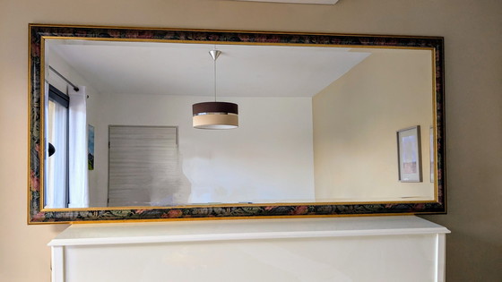 Image 1 of Large Vintage Panoramic Bevelled Mirror