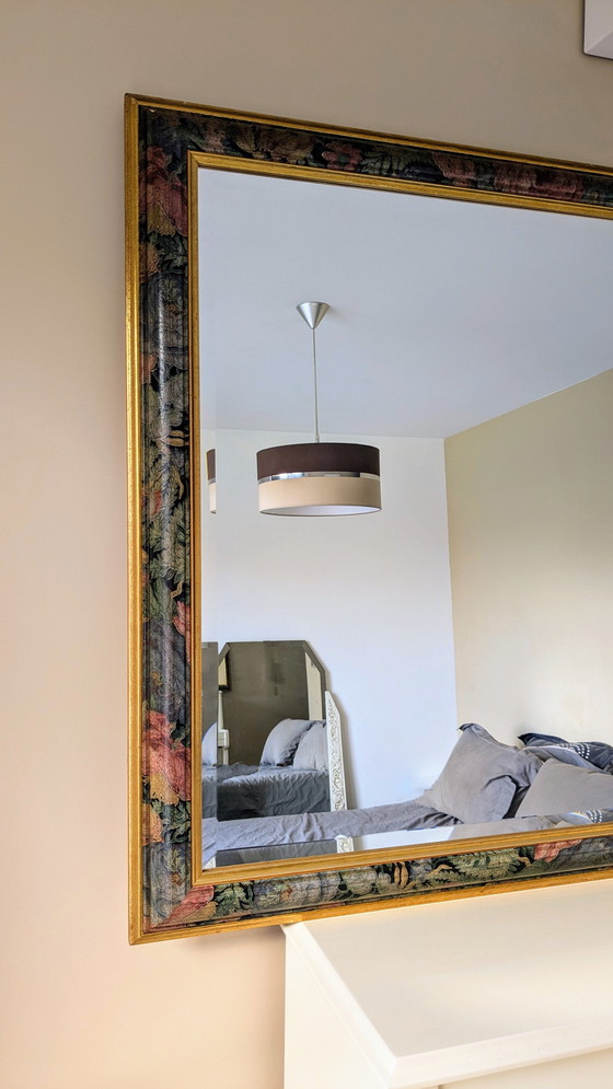 Image 1 of Large Vintage Panoramic Bevelled Mirror