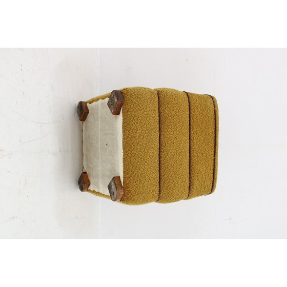 Image 1 of Vintage H-213 armchair with stool by Jindrich Halabala, Czechoalsovakia 1940s