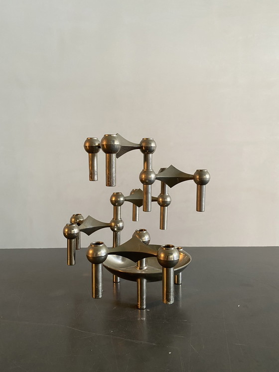 Image 1 of Caesar Stoffi for Fritz Nagel Modular Candle Holder with Dish, Germany, 1960s