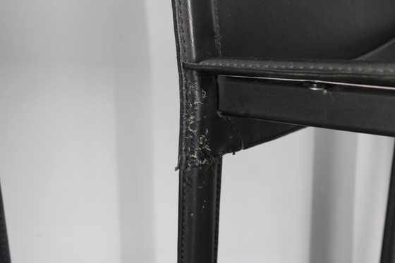 Image 1 of 1980S Set Of Four Dining Chairs In Leather