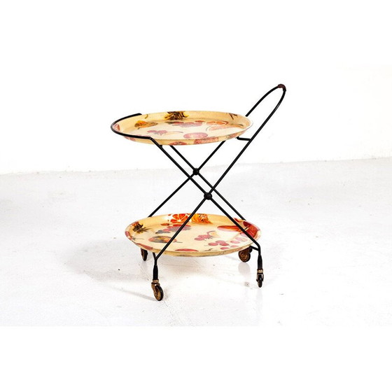 Image 1 of Vintage Swedish fiberglass serving trolley by Impala, 1950