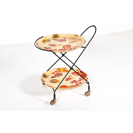 Image 1 of Vintage Swedish fiberglass serving trolley by Impala, 1950