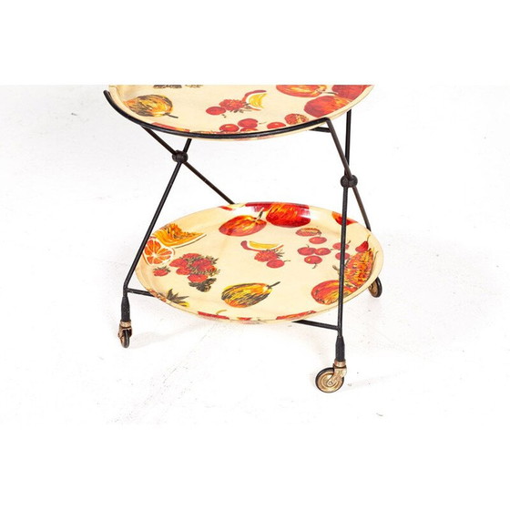 Image 1 of Vintage Swedish fiberglass serving trolley by Impala, 1950