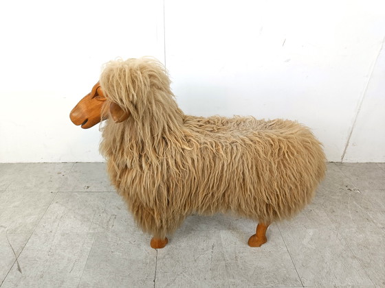 Image 1 of Vintage Life sized mid century sheep 1970s