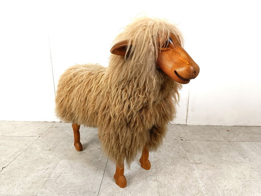 Vintage Life sized mid century sheep 1970s