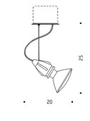 2x Ingo Maurer Spock ceiling lamp