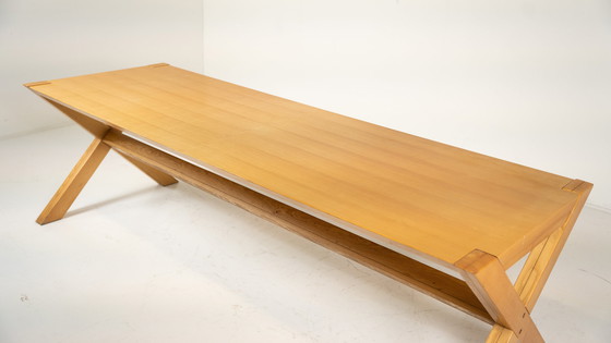 Image 1 of Mid-Century Wooden Dining Table Werther Toffoloni And Piero Palange For Germa, 1970