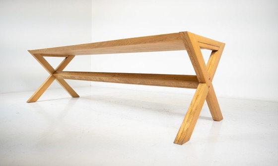 Image 1 of Mid-Century Wooden Dining Table Werther Toffoloni And Piero Palange For Germa, 1970