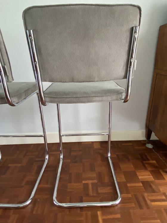 Image 1 of 4x Zuiver ridge rib bar stool