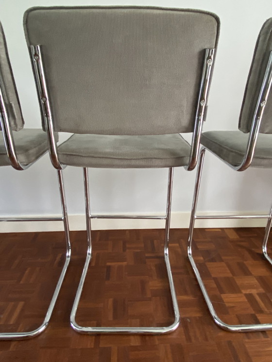 Image 1 of 4x Zuiver ridge rib bar stool