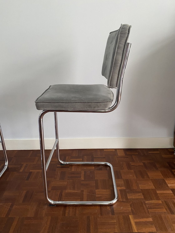 Image 1 of 4x Zuiver ridge rib bar stool