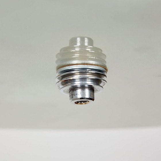 Image 1 of Lampada a sospensione vintage in vetro a forma di piatto, anni '70